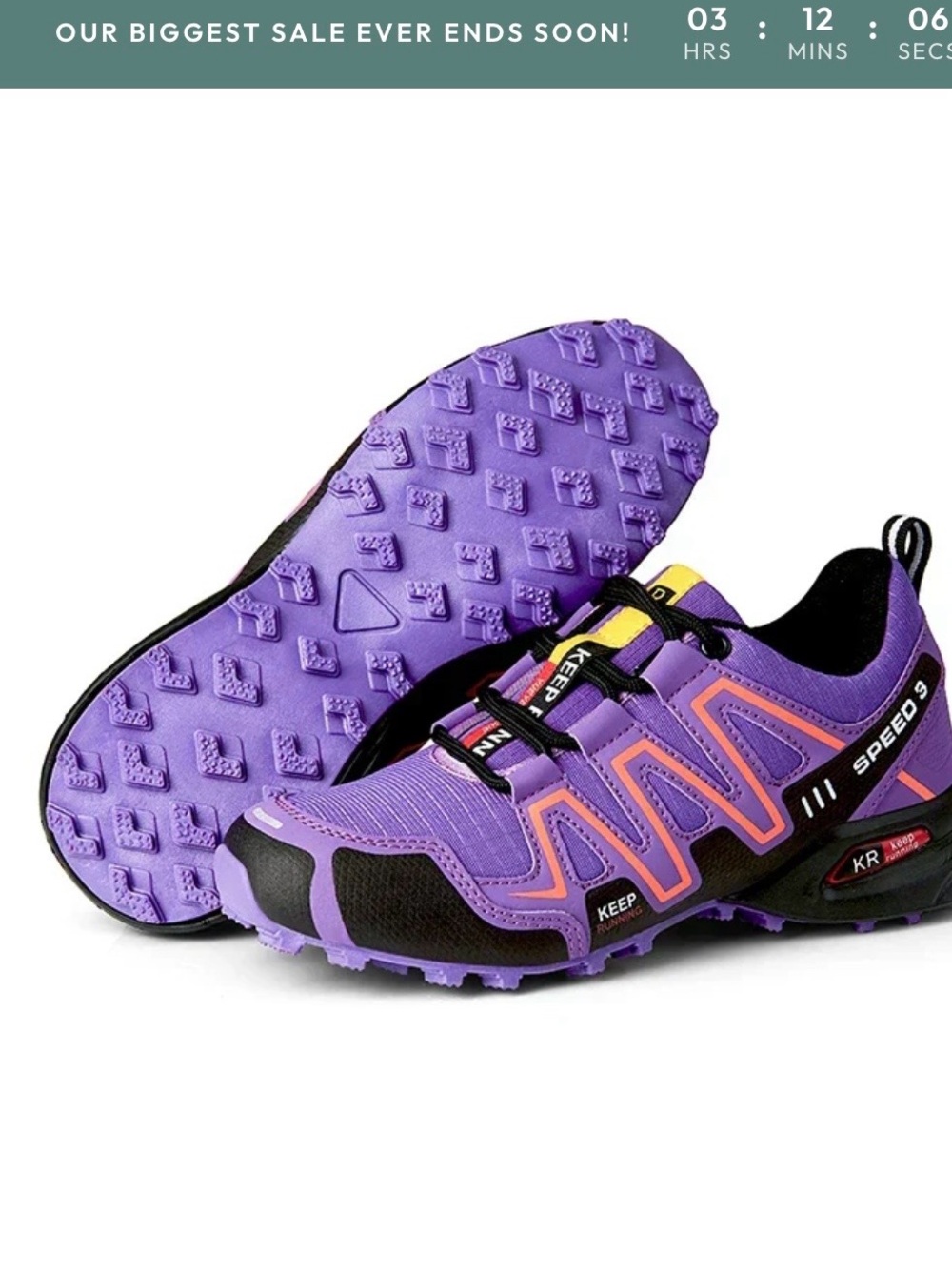Unbranded Women's Purple Trail/ Running Shoes speed 3 Size 10